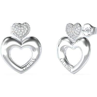 Guess Cercei inimioare din oțel Crazy In Love JUBE05209JWRHT/U Guess Cercei inimioare din oțel Crazy In Love JUBE05209JWRHT/U