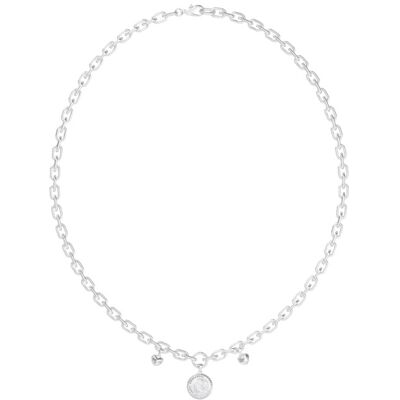 Guess Colier din oțel cu sidef G Talisman JUBN06199JWRHT/U Guess Colier din oțel cu sidef G Talisman JUBN06199JWRHT/U
