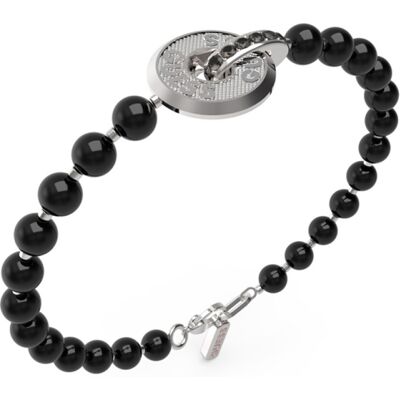 Guess Brățară cu mărgele pentru bărbați Edgy Styles JUMB04060JWSTBK 23 cm Guess Brățară cu mărgele pentru bărbați Edgy Styles JUMB04060JWSTBK 23 cm