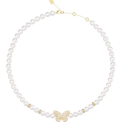 Guess Colier cu perle choker Borboleta JUBN06120JWYGT/U Guess Colier cu perle choker Borboleta JUBN06120JWYGT/U