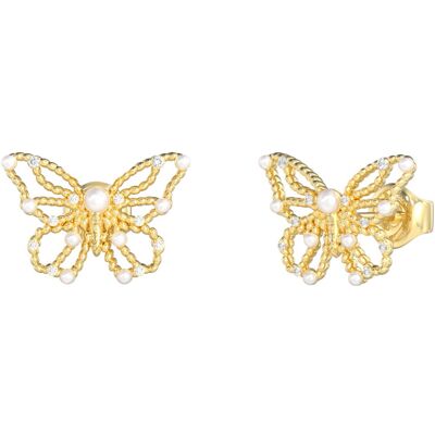 Guess Cercei placați cu aur Fluturași Borboleta JUBE06123JWYGT/U Guess Cercei placați cu aur Fluturași Borboleta JUBE06123JWYGT/U