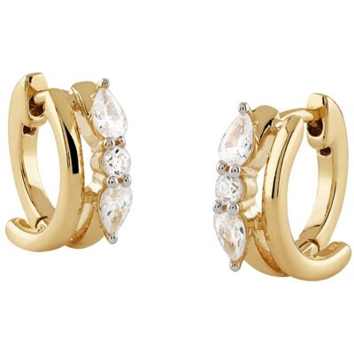 Guess Cercei uimitori placați cu aur cu zirconiu cubic Nuances JSBE04514JWYGT/U Guess Cercei uimitori placați cu aur cu zirconiu cubic Nuances JSBE04514JWYGT/U