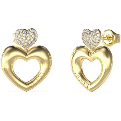 Guess Cercei inimioare placați cu aur Crazy In Love JUBE05209JWYGT/U Guess Cercei inimioare placați cu aur Crazy In Love JUBE05209JWYGT/U