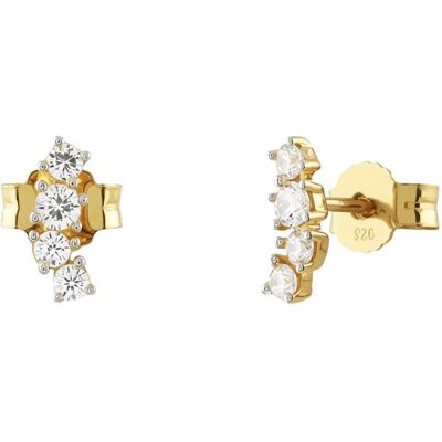 Guess Cercei tip știft placați cu aur cu zirconiu cubic Jardin JSBE04491JWYGT/U Guess Cercei tip știft placați cu aur cu zirconiu cubic Jardin JSBE04491JWYGT/U