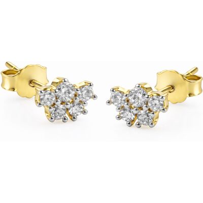 Guess Cercei tip știft placați cu aur cu zirconiu cubic Jardin JSBE04493JWYGT/U Guess Cercei tip știft placați cu aur cu zirconiu cubic Jardin JSBE04493JWYGT/U