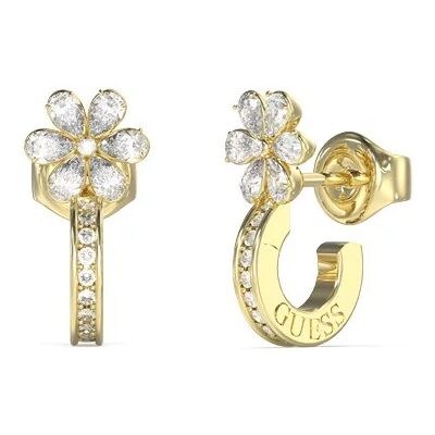 Guess Cercei semicirculari placați cu aur cu flori Lily JUBE05110JWYGT/U Guess Cercei semicirculari placați cu aur cu flori Lily JUBE05110JWYGT/U