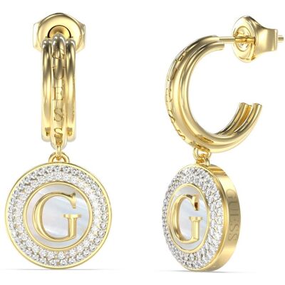 Guess Cercei suspendați placați cu aur G Talisman JUBE06203JWYGT/U Guess Cercei suspendați placați cu aur G Talisman JUBE06203JWYGT/U