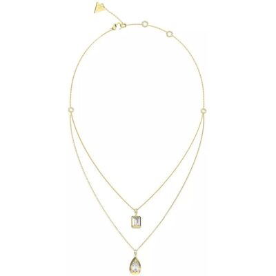 Guess Colier dublu placat cu aur cu zircon cubic 4G Light JUBN05242JWYGT/U Guess Colier dublu placat cu aur cu zircon cubic 4G Light JUBN05242JWYGT/U