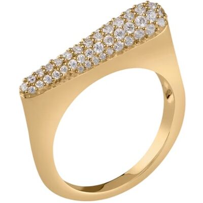Guess Inel la modă placat cu aur cu zirconiu cubic Nuances JSBR04500JWYG 52 mm Guess Inel la modă placat cu aur cu zirconiu cubic Nuances JSBR04500JWYG 52 mm
