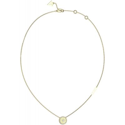 Guess Colier placat cu aur cu zirconi Love Guess JUBN04080JWYGT/U Guess Colier placat cu aur cu zirconi Love Guess JUBN04080JWYGT/U