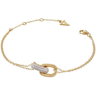 Guess Brățară placată cu aur pentru femei cu cristale Nuances JSBB04547JWYG 18,4 cm Guess Brățară placată cu aur pentru femei cu cristale Nuances JSBB04547JWYG 18,4 cm
