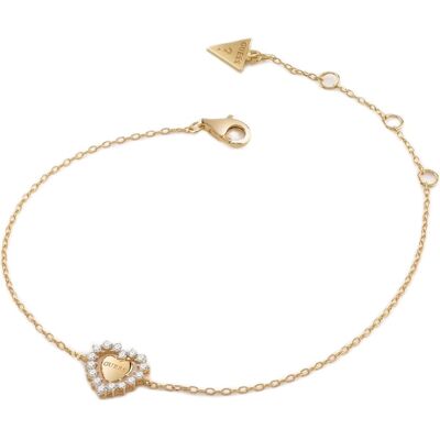 Guess Brățară din argint placată cu aur Inimă Jardin JSBB04454JWYG 18.5 cm Guess Brățară din argint placată cu aur Inimă Jardin JSBB04454JWYG 18.5 cm