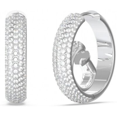 Guess Cercei rotunzi placați cu zirconi Crazy Earrings JUBE03299JWRHT/U Guess Cercei rotunzi placați cu zirconi Crazy Earrings JUBE03299JWRHT/U