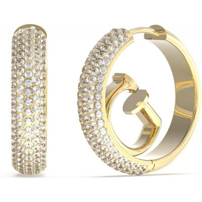 Guess Cercei rotunzi placați cu aur cu zirconi Crazy Earrings JUBE03299JWYGT/U Guess Cercei rotunzi placați cu aur cu zirconi Crazy Earrings JUBE03299JWYGT/U