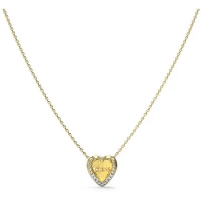 Guess Colier fermecător placat cu aur, cu inimioară Mon Amour JUBN04606JWYGT/U Guess Colier fermecător placat cu aur, cu inimioară Mon Amour JUBN04606JWYGT/U