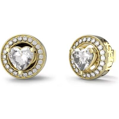 Guess Cercei romantici placați cu aur cu zircon transparent M`ama Non M`ama JUBE04669JWYGT/U Guess Cercei romantici placați cu aur cu zircon transparent M`ama Non M`ama JUBE04669JWYGT/U