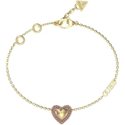 Guess Brățară romantică placată cu aur Beloved JUBB05011JWYGPK 18,4 cm Guess Brățară romantică placată cu aur Beloved JUBB05011JWYGPK 18,4 cm