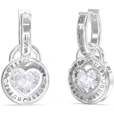 Guess Cercei decenți suspendați placați cu aur 2în1 Rolling Hearts JUBE03351JWRHT/U Guess Cercei decenți suspendați placați cu aur 2în1 Rolling Hearts JUBE03351JWRHT/U