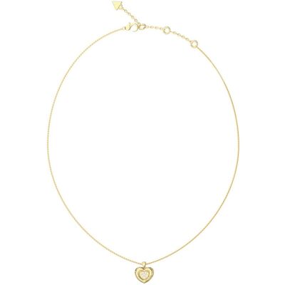 Guess Colier decent placat cu aur cu inimioară L.O.V.E. JUBN05463JWYGT/U Guess Colier decent placat cu aur cu inimioară L.O.V.E. JUBN05463JWYGT/U