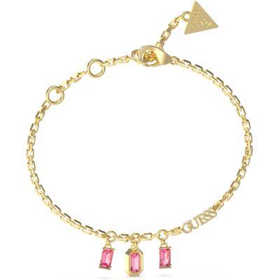 Guess Brățară decentă placată cu aur cu cristale Hashtag JUBB04251JWYGFC 21 cm Guess Brățară decentă placată cu aur cu cristale Hashtag JUBB04251JWYGFC 21 cm