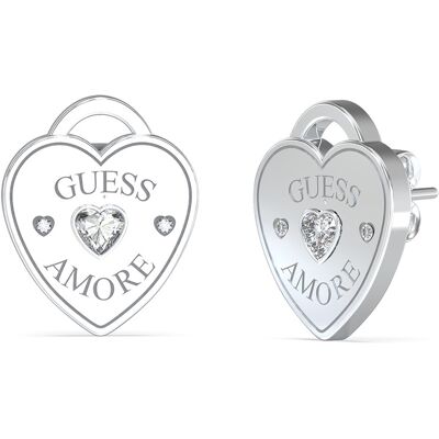 Guess Cercei inimioare din oțel Guess Amore JUBE05058JWRHT/U Guess Cercei inimioare din oțel Guess Amore JUBE05058JWRHT/U