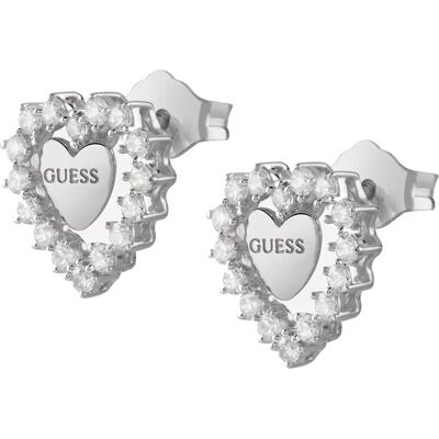 Guess Cercei inimioare din argint cu zirconiu cubic Jardin JSBE04458JWRHT/U Guess Cercei inimioare din argint cu zirconiu cubic Jardin JSBE04458JWRHT/U