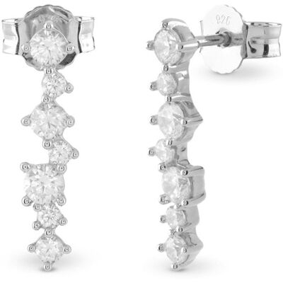 Guess Cercei suspendați din argint cu zirconiu cubic Jardin JSBE04494JWRHT/U Guess Cercei suspendați din argint cu zirconiu cubic Jardin JSBE04494JWRHT/U