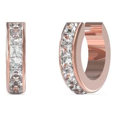 Guess Cercei bronz stilați cu cristale Huggie Me JUBE03134JWRGT/U Guess Cercei bronz stilați cu cristale Huggie Me JUBE03134JWRGT/U