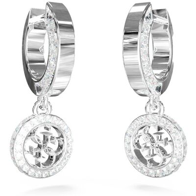 Guess Cercei stilați din oțel cu pietre de zircon 4G Crush JUBE04165JWRHT/U Guess Cercei stilați din oțel cu pietre de zircon 4G Crush JUBE04165JWRHT/U