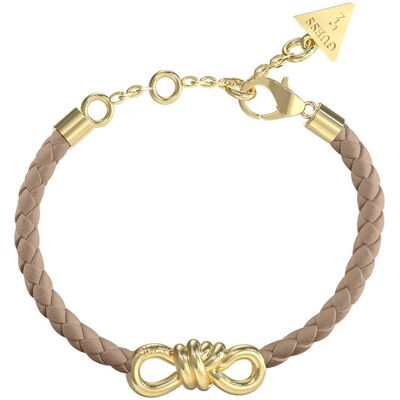 Guess Brățară elegantă din piele bej, decorată cu fundiță delicată JUBB04003JWYGBPT/U Guess Brățară elegantă din piele bej, decorată cu fundiță delicată JUBB04003JWYGBPT/U