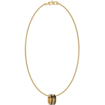 Guess Colier stilat placat cu aur pentru bărbați Legacy JUMN03208JWYGBKT/U Guess Colier stilat placat cu aur pentru bărbați Legacy JUMN03208JWYGBKT/U
