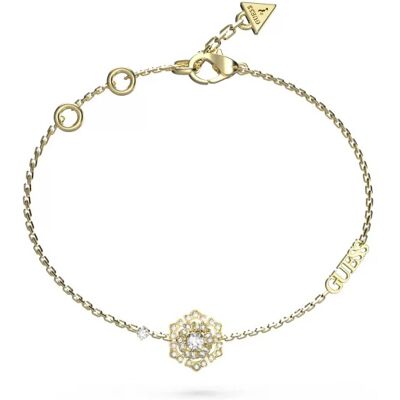 Guess Brățară elegantă placată cu aur cu floare La Fleur JUBB04557JWYG 21 cm Guess Brățară elegantă placată cu aur cu floare La Fleur JUBB04557JWYG 21 cm