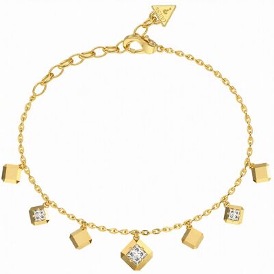 Guess Brățară spectaculoasă placată cu aur Ace Of Diamonds JUBB06179JWYG 18,4 cm Guess Brățară spectaculoasă placată cu aur Ace Of Diamonds JUBB06179JWYG 18,4 cm