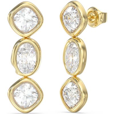 Guess Cercei suspendați cu cristale transparente Mamounia JUBE05312JWYGT/U Guess Cercei suspendați cu cristale transparente Mamounia JUBE05312JWYGT/U