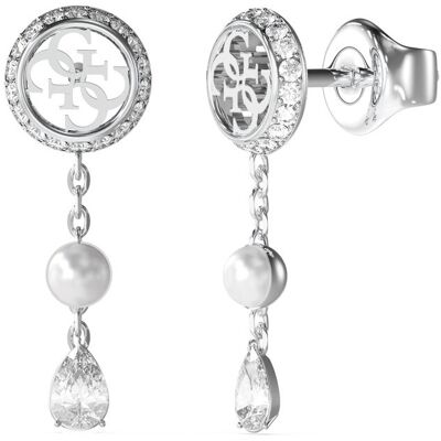 Guess Cercei suspendați cu perlă și zirconi Tiny Pearly JUBE05521JWRHT/U Guess Cercei suspendați cu perlă și zirconi Tiny Pearly JUBE05521JWRHT/U