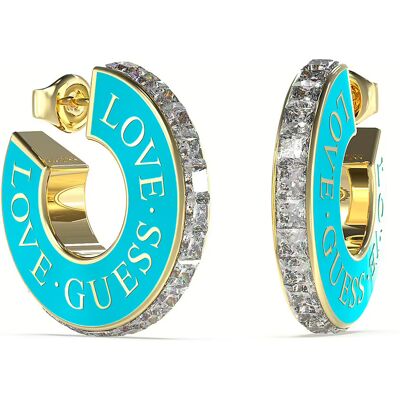 Guess Cercei distinctivi placați cu aur cu zircon Love Guess JUBE04083JWYGTQT/U Guess Cercei distinctivi placați cu aur cu zircon Love Guess JUBE04083JWYGTQT/U
