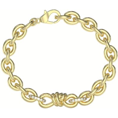 Guess Brățară distinctă placată cu aur Modern Love JUBB04006JWYG 19 cm Guess Brățară distinctă placată cu aur Modern Love JUBB04006JWYG 19 cm