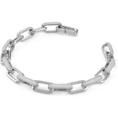 Guess Brățară masivă din argint cu zirconii Nuances JSBB04537JWRH 18.5 cm Guess Brățară masivă din argint cu zirconii Nuances JSBB04537JWRH 18.5 cm
