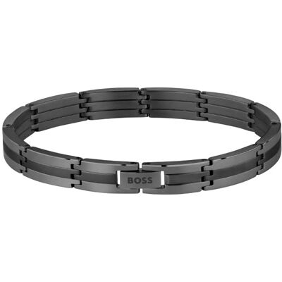 Hugo Boss Brățară stilată neagră din oțel pentru bărbați Brooks 1580804 Hugo Boss Brățară stilată neagră din oțel pentru bărbați Brooks 1580804