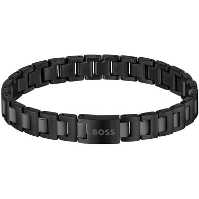 Hugo Boss Brățară neagră din oțel pentru bărbați Candor 1580752 Hugo Boss Brățară neagră din oțel pentru bărbați Candor 1580752