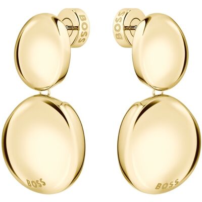 Hugo Boss Cercei fashion suspendați din oțel placați cu aur Nugget 1580714 Hugo Boss Cercei fashion suspendați din oțel placați cu aur Nugget 1580714