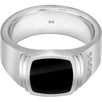 Hugo Boss Inel pentru bărbați din oțel cu onix Odell 1580652 64 mm Hugo Boss Inel pentru bărbați din oțel cu onix Odell 1580652 64 mm