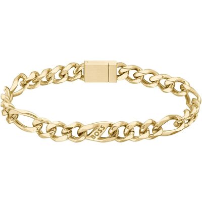 Hugo Boss Brățară din oțel placat cu aur pentru bărbați Rian 1580614 19 cm Hugo Boss Brățară din oțel placat cu aur pentru bărbați Rian 1580614 19 cm