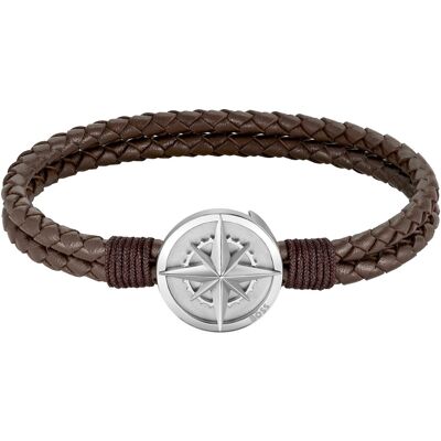 Hugo Boss Brățară stilată din piele maro 1580497 19 cm Hugo Boss Brățară stilată din piele maro 1580497 19 cm