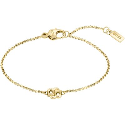Hugo Boss Brățară la modă placată cu aur pentru femei Double B 1580698 Hugo Boss Brățară la modă placată cu aur pentru femei Double B 1580698
