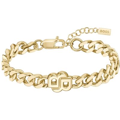 Hugo Boss Brățară elegantă placată cu aur Double B 1580622 Hugo Boss Brățară elegantă placată cu aur Double B 1580622
