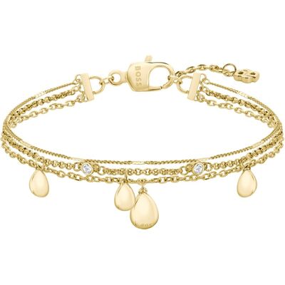 Hugo Boss Brățară triplă placată cu aur pentru femei Selena 1580768 Hugo Boss Brățară triplă placată cu aur pentru femei Selena 1580768