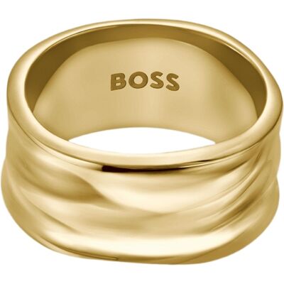 Hugo Boss Inel distinctiv placat cu aur pentru femei Ripple 1580775 55 mm Hugo Boss Inel distinctiv placat cu aur pentru femei Ripple 1580775 55 mm