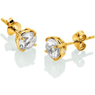 Hot Diamonds Cercei stud delicați placați cu aur cu topaze și diamante Gemstone DE834 Hot Diamonds Cercei stud delicați placați cu aur cu topaze și diamante Gemstone DE834