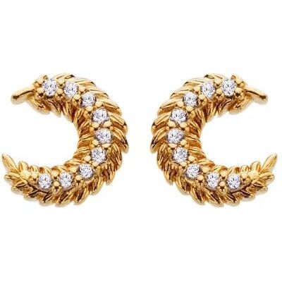 Hot Diamonds Cercei fini placați cu aur cu diamant și topaze Selene DE855 Hot Diamonds Cercei fini placați cu aur cu diamant și topaze Selene DE855